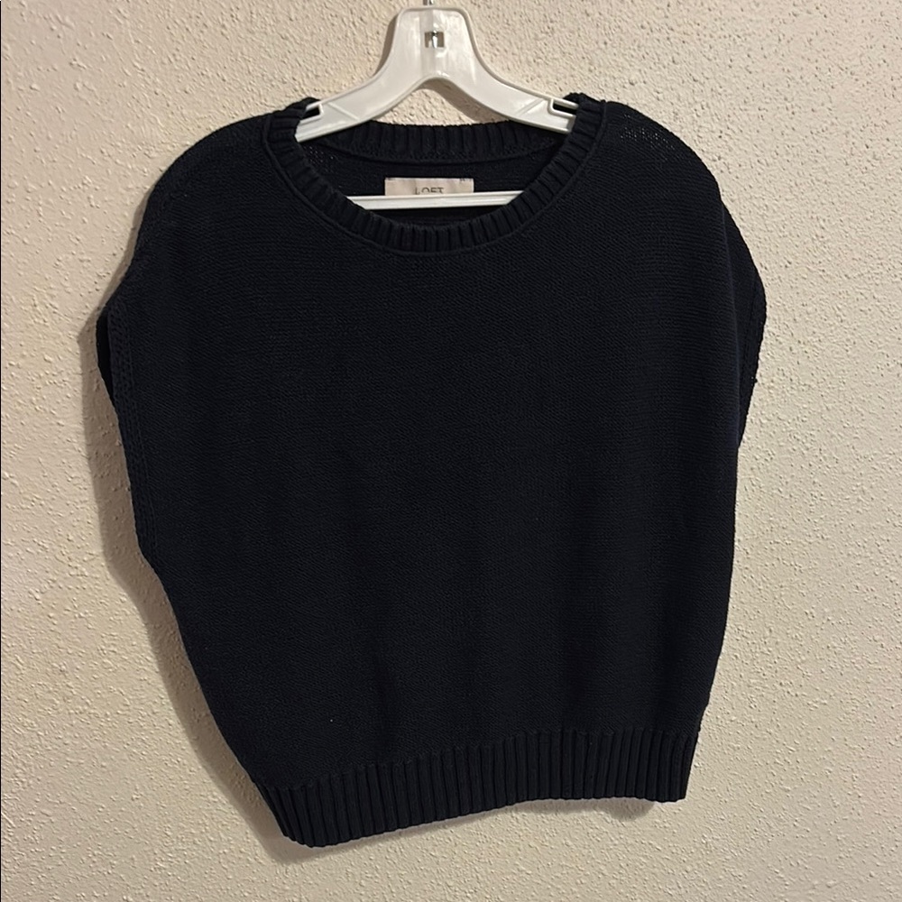 LOFT Classic Black Crew Neck Sweater